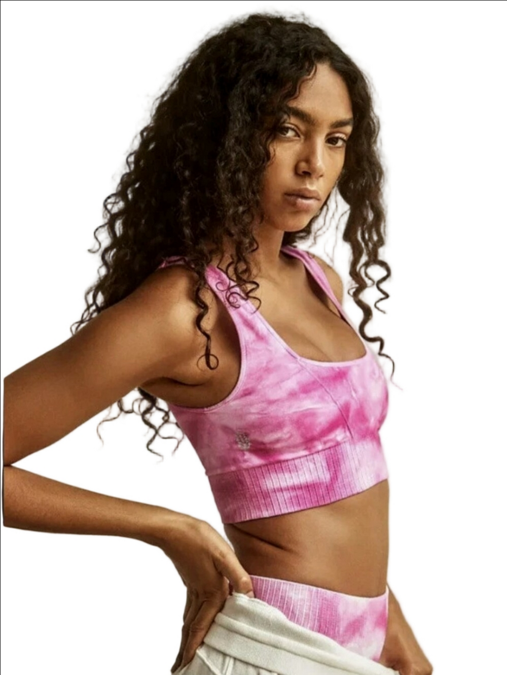 🆕 FREE PEOPLE MOVEMENT "GOOD KARMA" FUCHSIA PINK TIE DYE SPORTS BRA - Picture 7 of 11